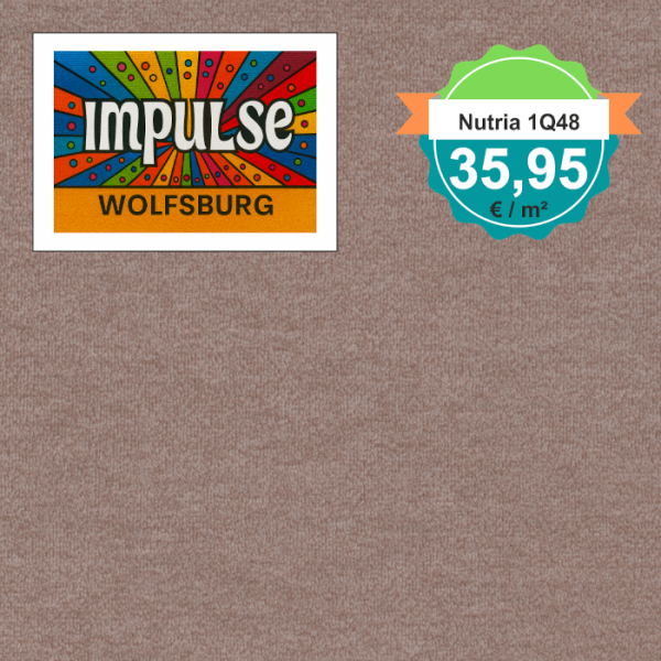 Vorwerk Nutria 1Q48 altrosa Teppichboden – quadratische Draufsicht, Velours, 35,95 €/m²